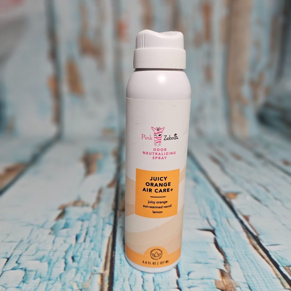 Pink Zebra Juicy Orange Air Care+ Odor Neutralizing Spray 4.5oz NEW Citrus Room